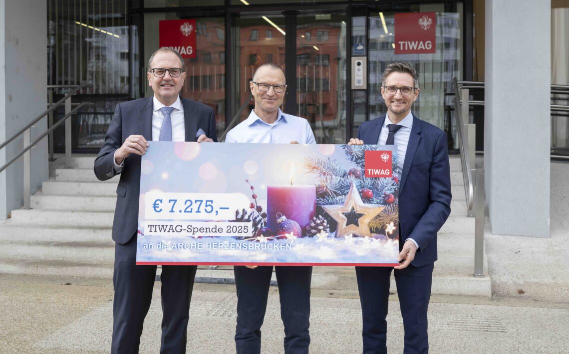 TIWAG – Tiroler Wasserkraft AG – Spende Arche Herzensbrücken